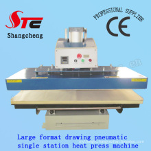 Drawing Automatic Heat Press Machine 60*80cm Pneumatic Drawing Single Station Heat Printing Machine T-Shirt Heat Transfer Machine Stc-Qd08